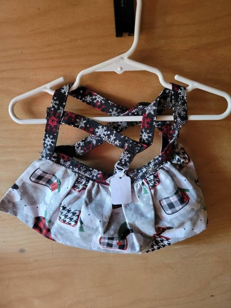 christmas dog harness dresses The Penny // Christmas Dog Harness Dress, Santa Dog Harness, Gingerbread House, Winter Dog Harness, Winter Pet Clothes, Winter Puppy Jumper